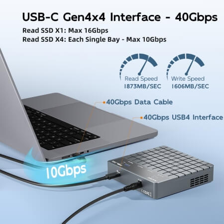4 Bay M.2 NVMe SSD Enclosure – תמונה 6