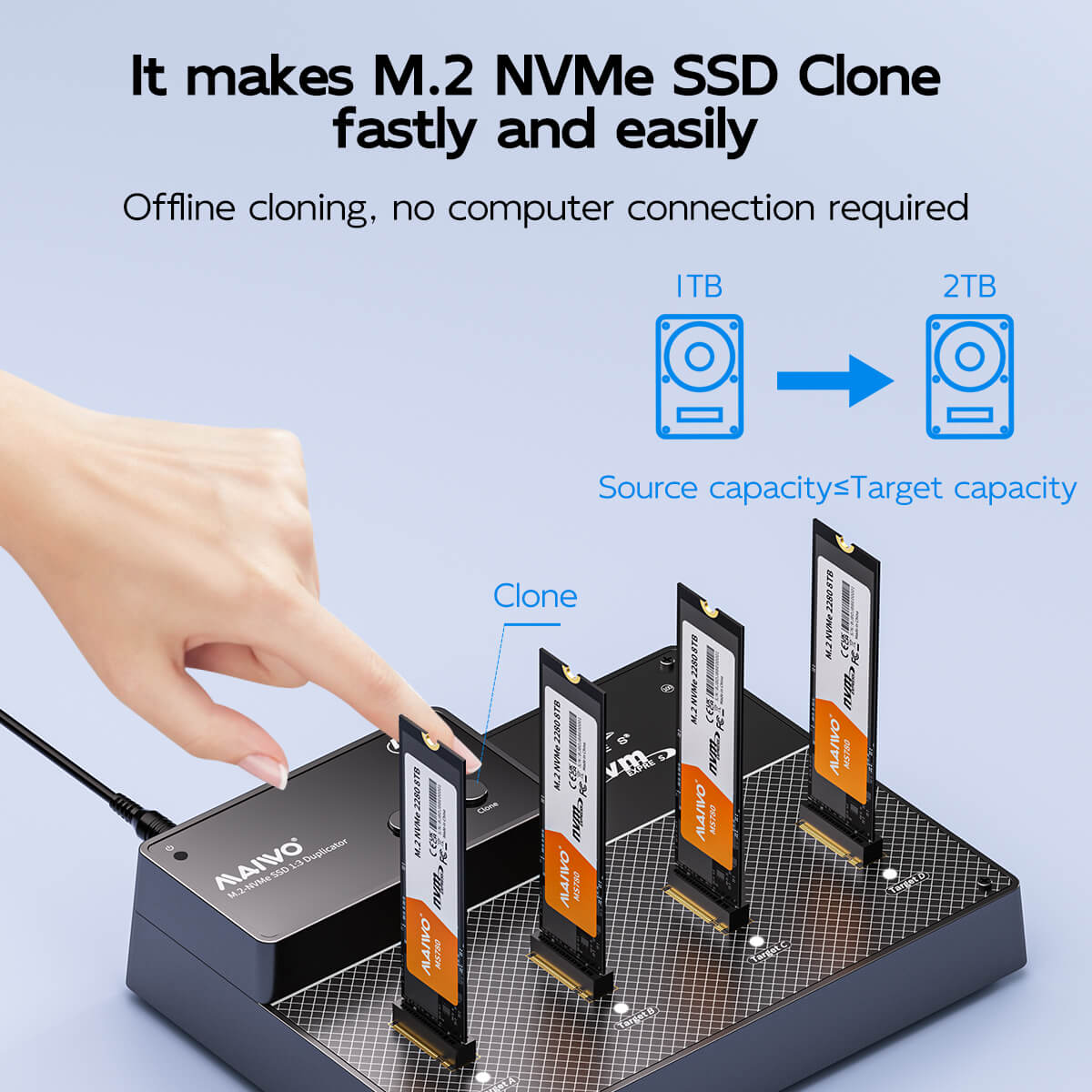4 Bays Enclosure for NVMe M.2 SSD – תמונה 4