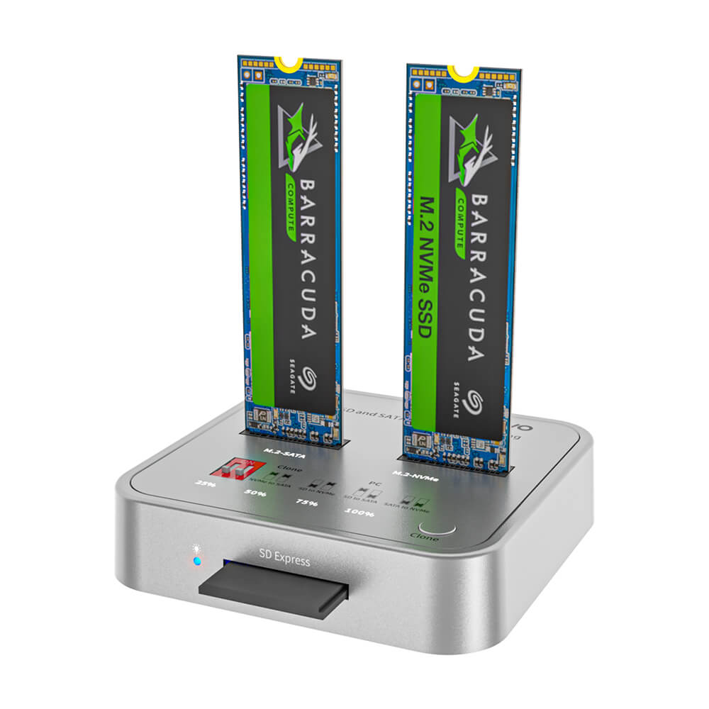 M.2 NVMe SATA Duplicator 2 Bay