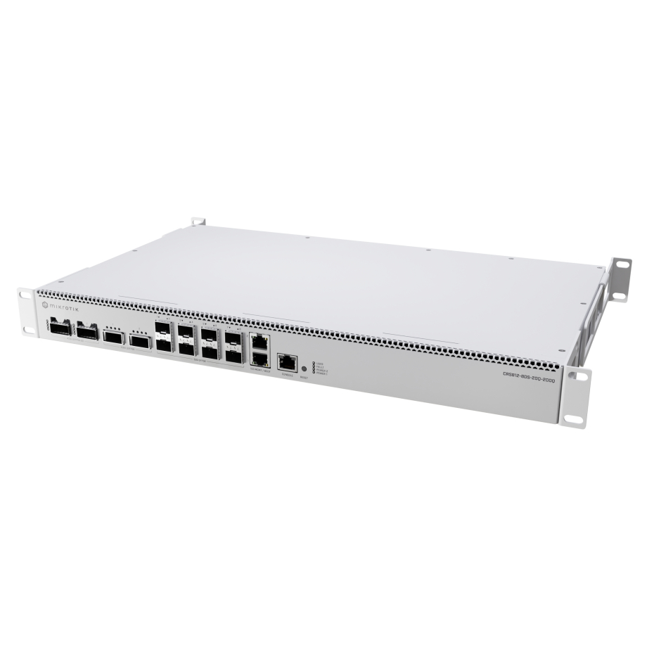 MikroTik CRS812-8XS-2XQ-2XQ+RM Switch –400G QSFP-DD Data Center