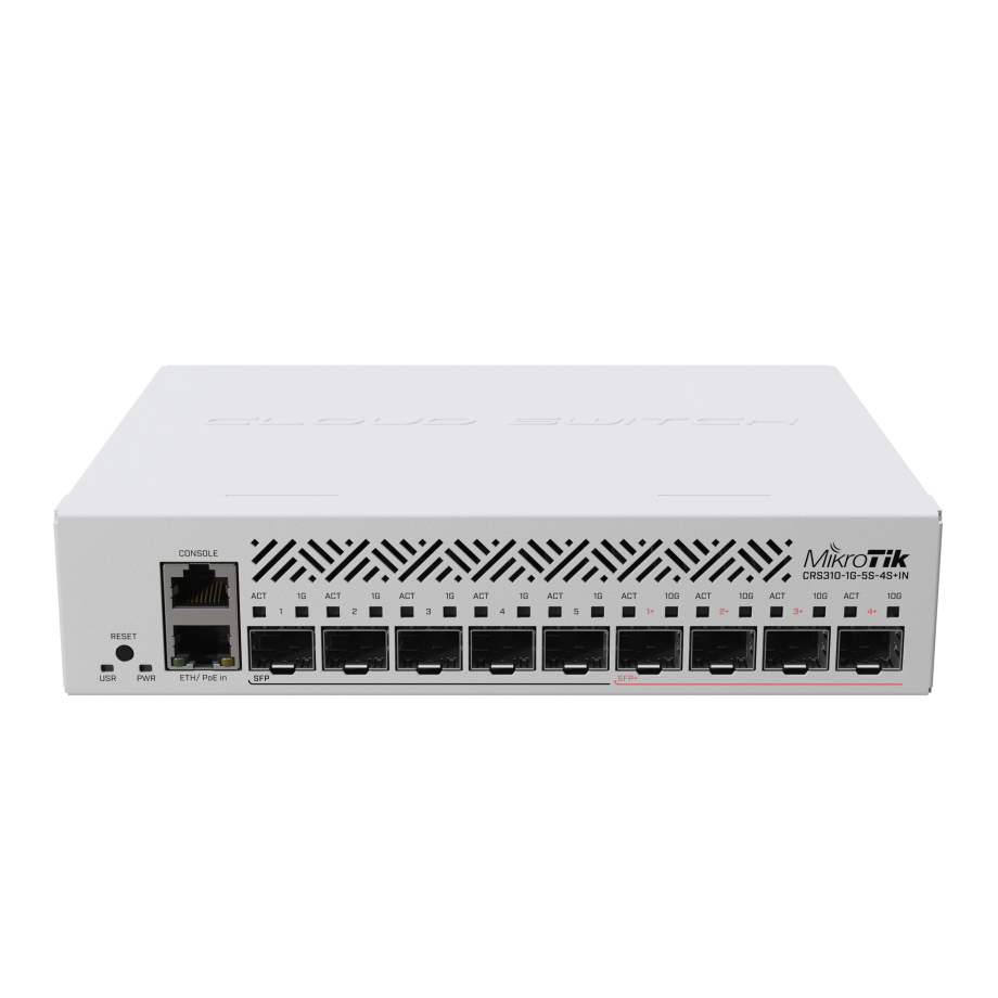 MikroTik CRS310-1G-5S-4S+IN Switch –5x SFP, 4x SFP+ 10G