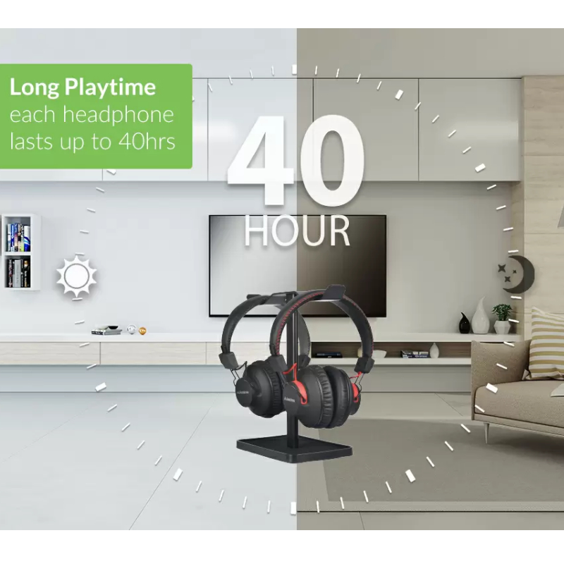 Bluetooth Dual Headphone TV Set – תמונה 2