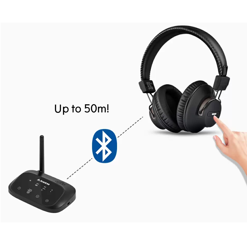 Long-Range Bluetooth Headphones & Transmitter Set – תמונה 5