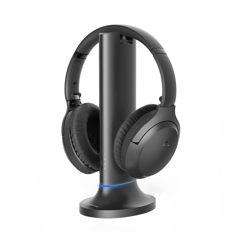 Bluetooth Headphones & Transmitter Stand