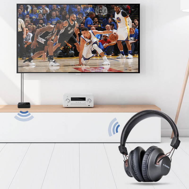 Bluetooth Headphones & Transmitter Set – תמונה 3