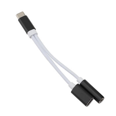 USB-C to Audio & Charge plugs Adapter