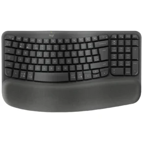 Logitech Wave Keys – מקלדת אלחוטית ארגונומית עם משענת יד