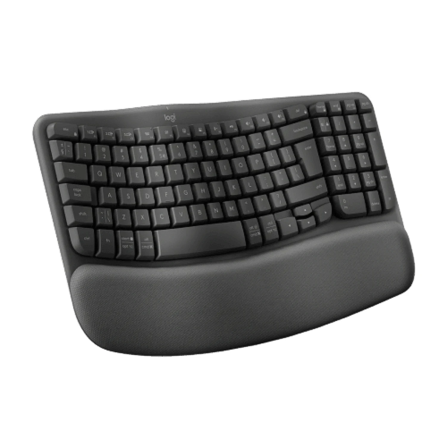 Logitech Wave Keys – מקלדת אלחוטית ארגונומית עם משענת יד – תמונה 2