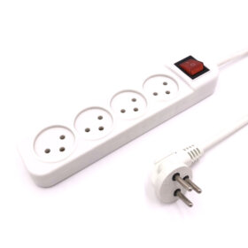 Multi Socket With On/Off Switch And Extension Power Cable
