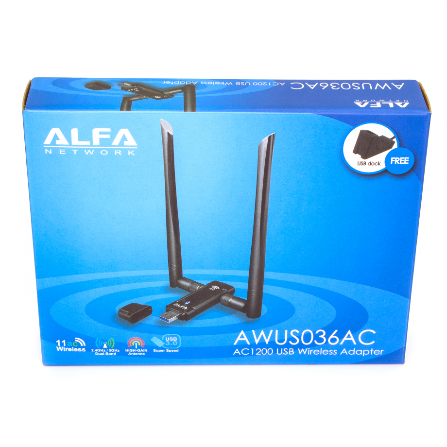 Alfa AWUS036AC USB WiFi Adapter –Dual-Band AC1200 High Power – תמונה 6