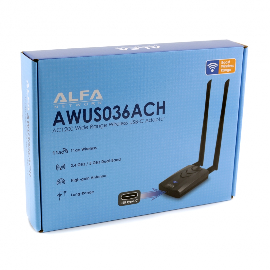 Alfa AWUS036ACH-C USB WiFi Adapter –Dual-Band AC1200 High Power – תמונה 6