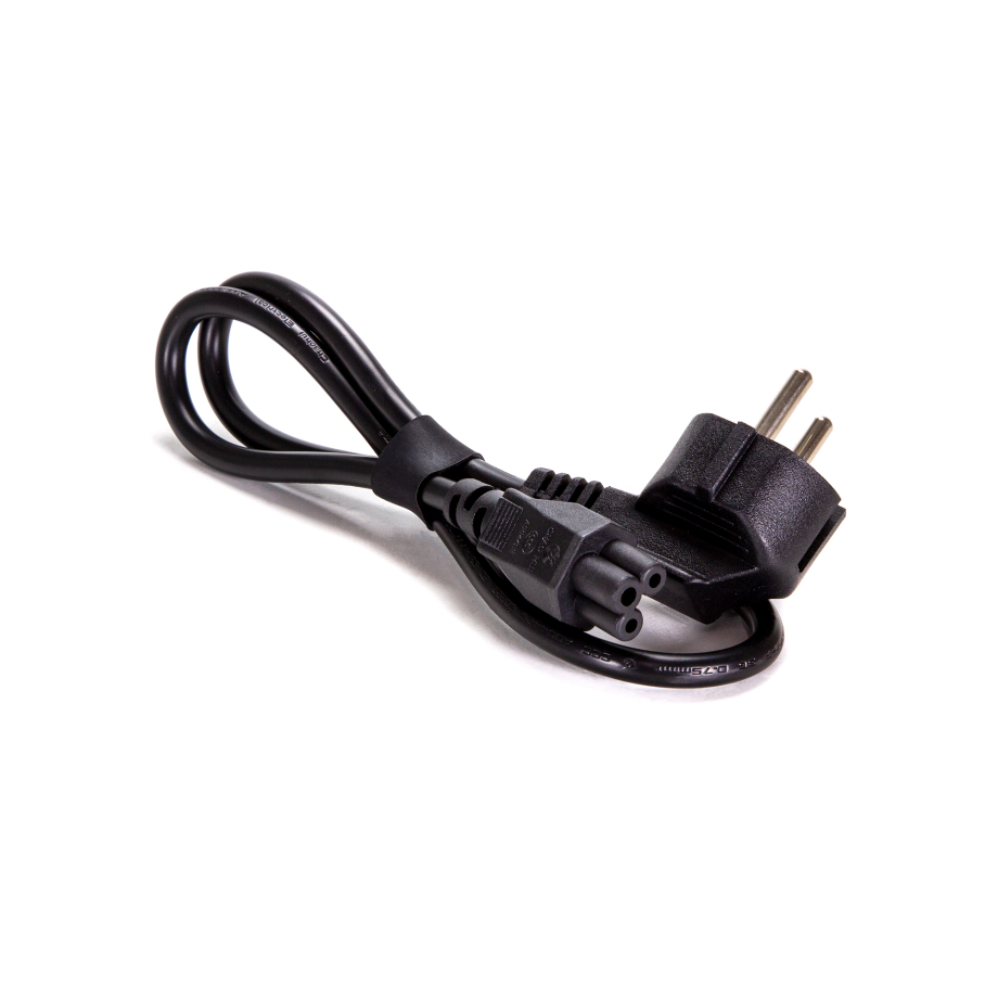 Power Cord C5 EU Plug Black 65cm