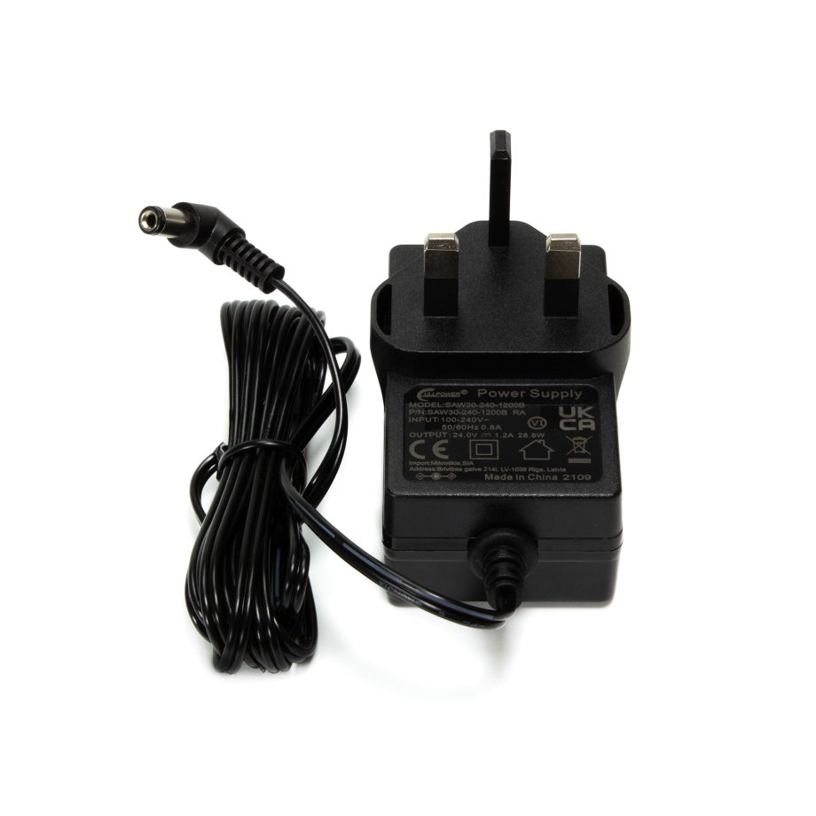 MikroTik Power Adapter 24V 1.2A -UK plug – תמונה 2