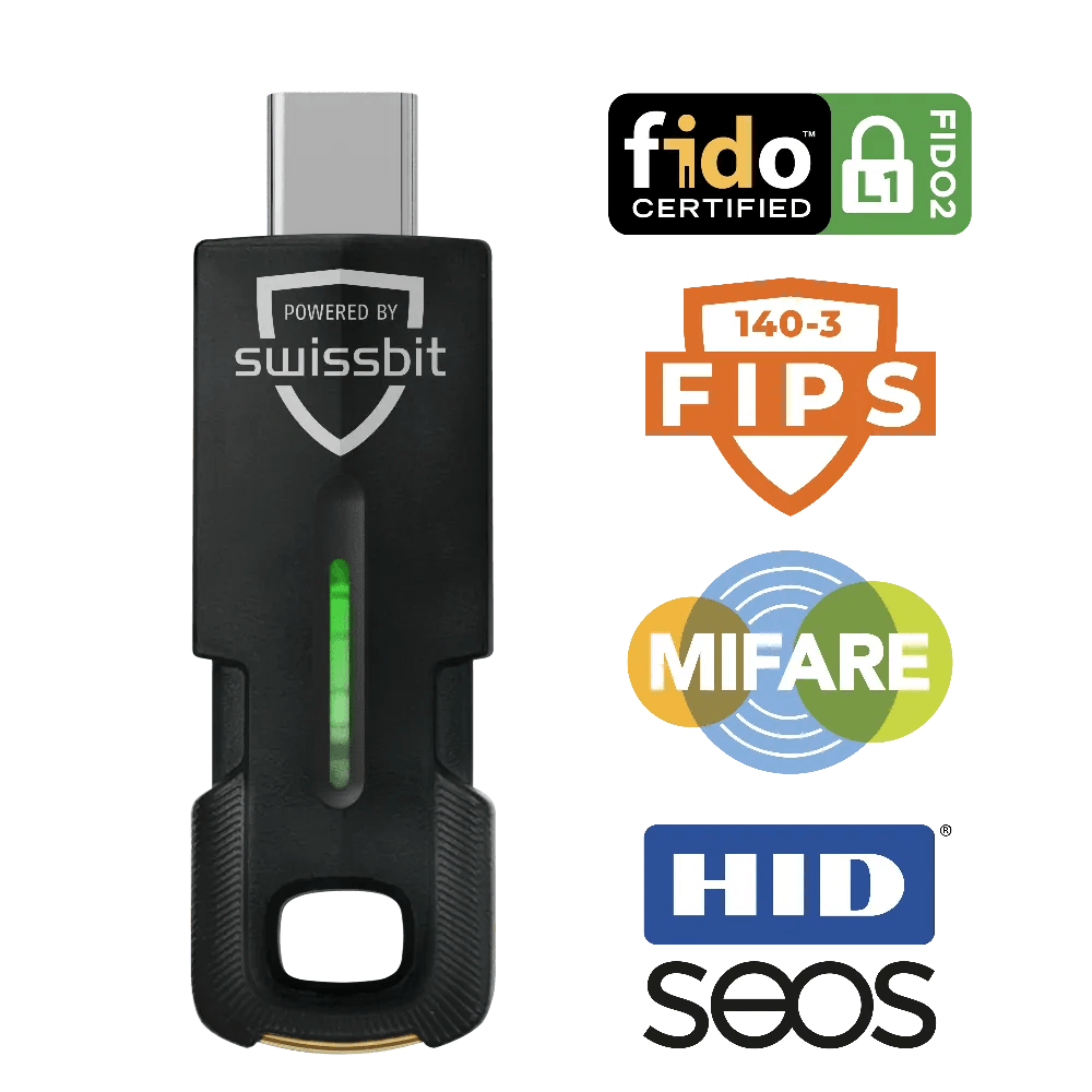Swissbit iShield Key 2 Pro FIPS HID USB-C + NFC