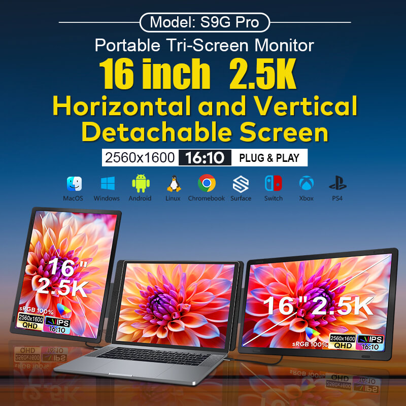 מרחיב מסכים ל 2 מסכים גדול "16 2.5K XPEND | XP-2XM-16P – תמונה 2