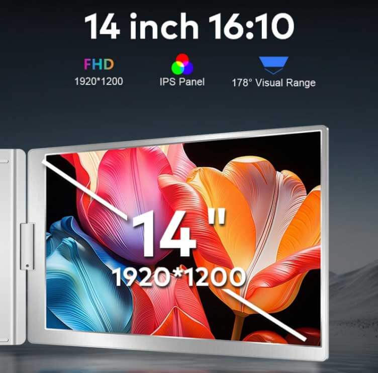 XPEND | XP-X2-14C | FHD – מרחיב תצוגה ל־2 מסכים נוספים בגודל 14" – תמונה 2
