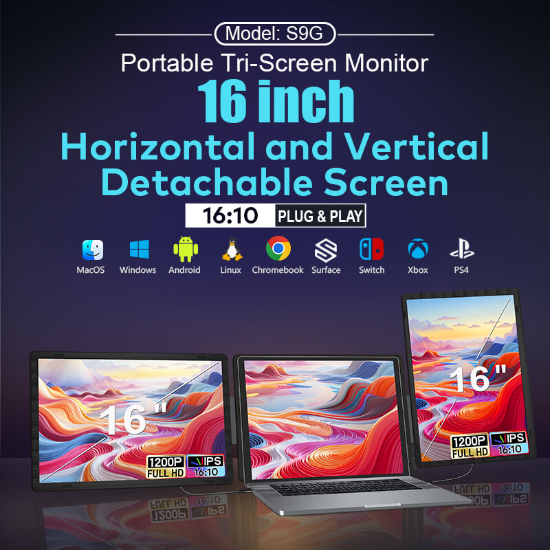 מרחיב מסכים ל 2 מסכים גדול 16" XPEND | XP-X2M-16 – תמונה 2